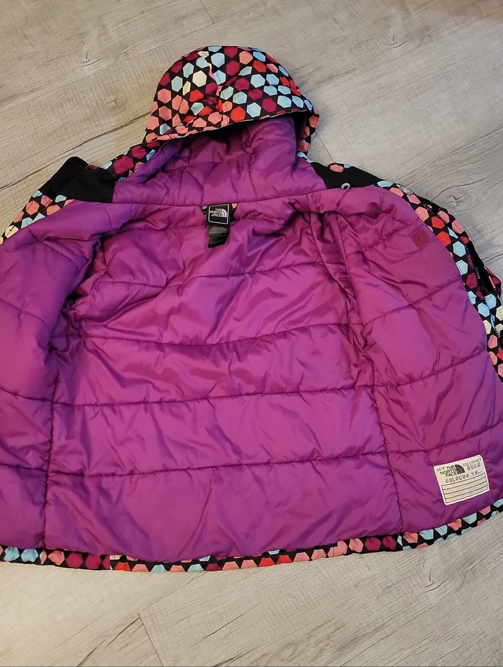 The North Face bright patterned